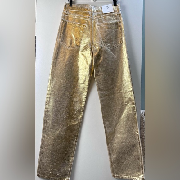 NWT Zara Gold Boyfriend Blogger Favourite The Boy Boy Fit Denim Jeans Sold Out - Picture 7 of 16